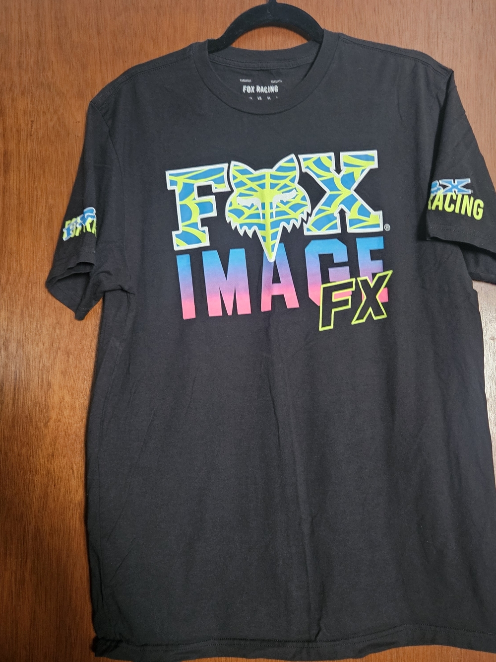 Fox Racing Black Short-Sleeve Tee with Neon IMAGE FX Graphic - Picture 1 of 3